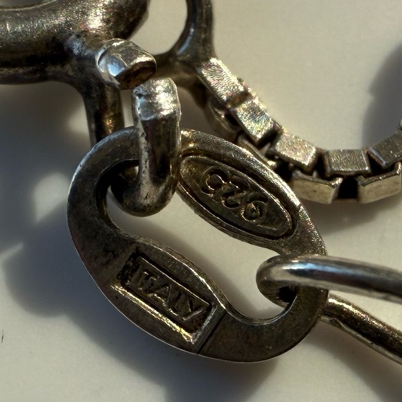 Vintage 925 Amber Pendant Necklace - Picture 8 of 11